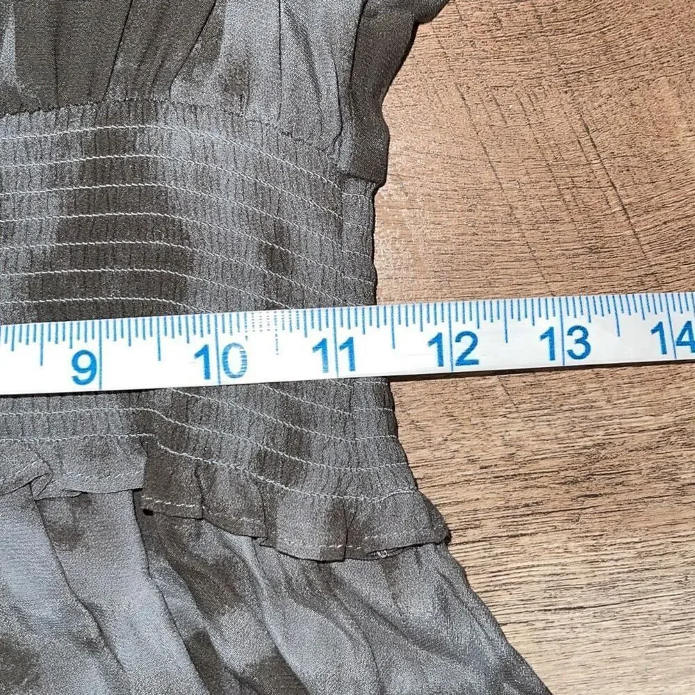 Rails Womens Long Sleeve Slate Tie Dye Jasmine Mini Dress Gray‎ Small NWOT